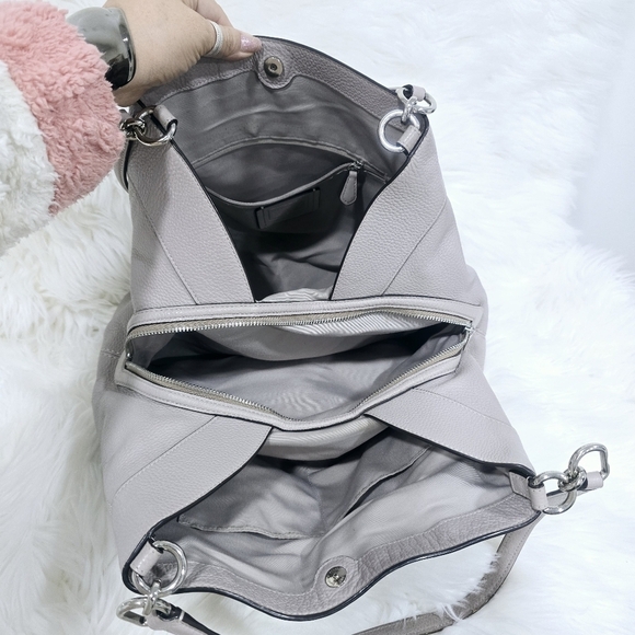 Coach Lexy Shoulder Beige Leather Purse - Picture 13 of 15